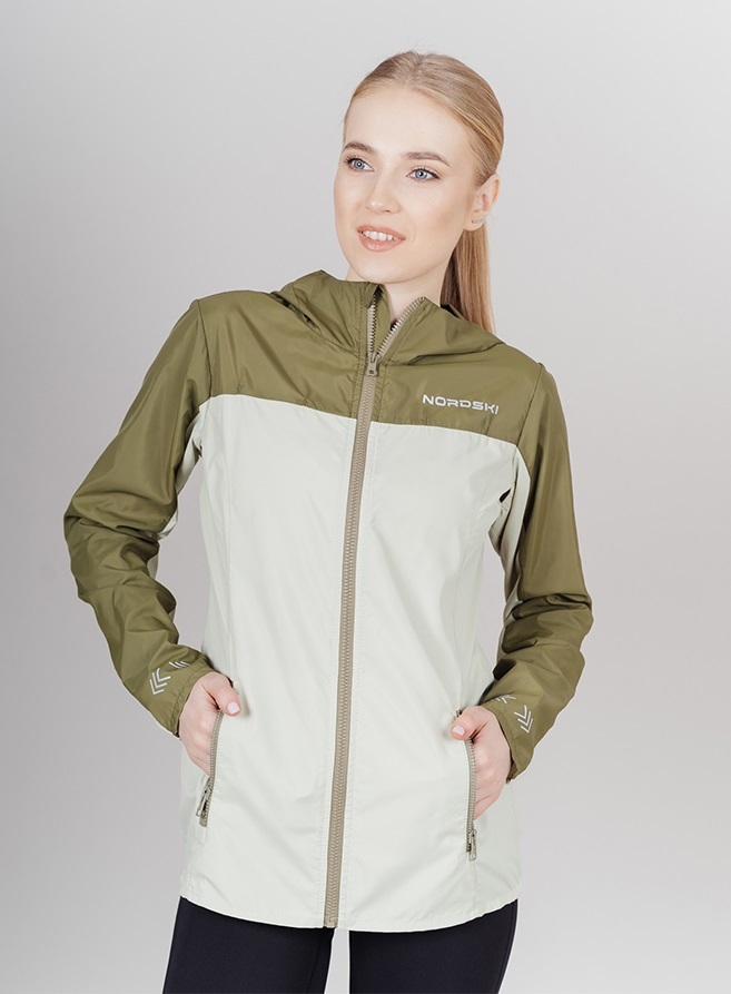 Nordski Rain ветровка беговая женская light green-olive - 3