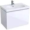 Geberit Acanto 500.611.01.2 Тумба под раковину, 74x53.5x47.5см, белый / ультраглянцевый лакированный, белый / глянцевое стекло