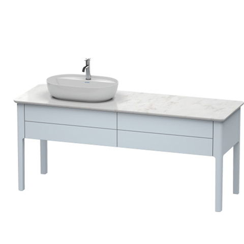 Duravit Luv LU9563L9797 База напольная, 743x1788x570, 2 выдв.ящика, раковина слева. цвет светло-голубой шелковисто-матовый