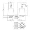Gessi Cono 45413#299 Дозатор подвесной, цвет: Black XL