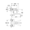 GROHE Eurostyle Cosmopolitan 33982002 Смеситель для мойки настенный