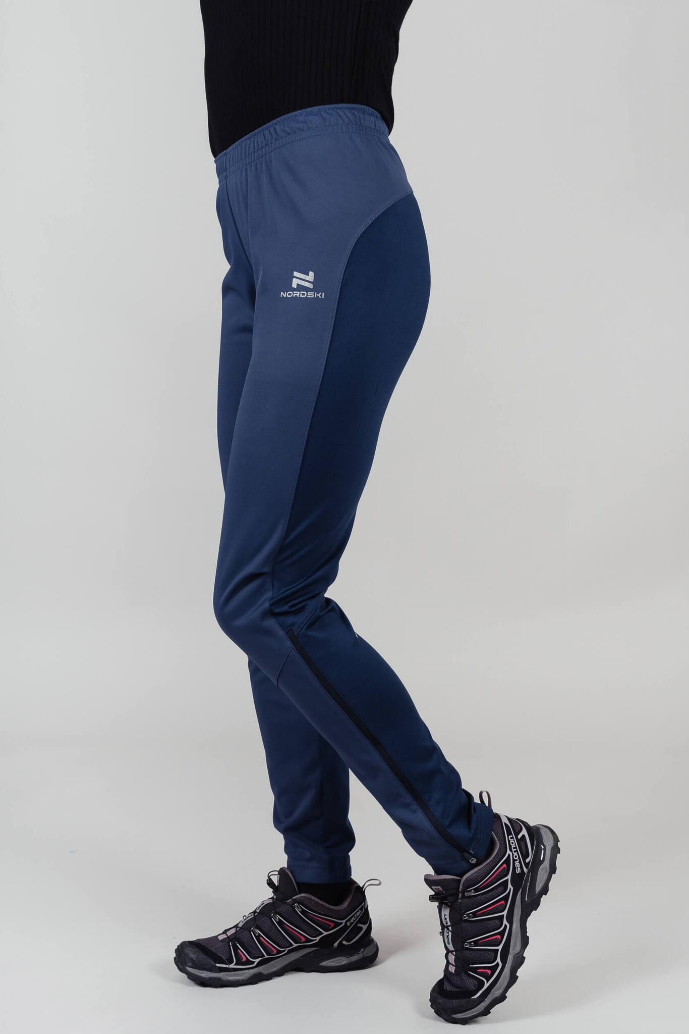 Nordski Pro тренировочные лыжные брюки женские blue - 2