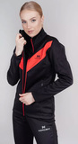 Теплая лыжная куртка Nordski Base 2021 Black-Red женская