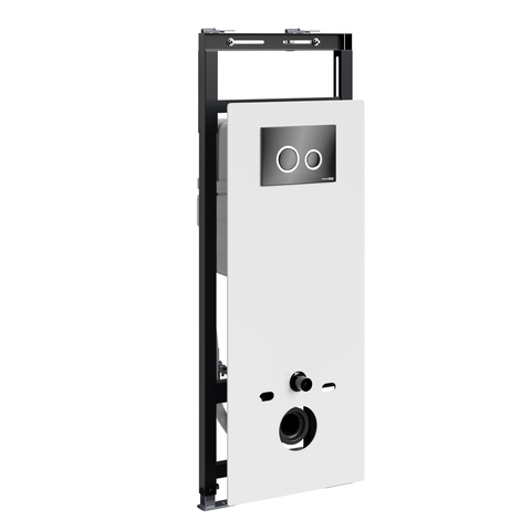 WasserKRAFT Salm 27TLT.010.ME.WH.PB01 Инсталляция для унитаза с клавишей, цвет: белый, чёрный