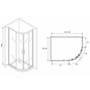 Abber Schwarzer Diamant AG01180B Душевой уголок, 100x80x195, цвет: чёрный
