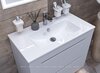 Aquanet 354886 Тумба с раковиной Практика 60 2 ящ. цв.белый глянец (354886)