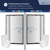 RGW 350800812-24 Душевая дверь 110-120*195 RGW PA-008-B Чёрный/Матовое/6 мм (Easy)