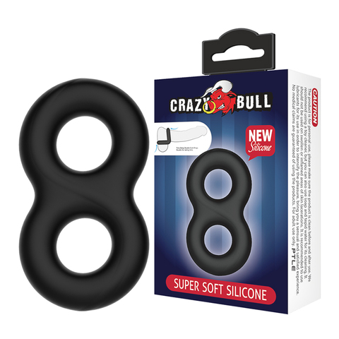 Baile Crazy Bull Super Soft Silicon Двойное эластичное эрекционное кольцо