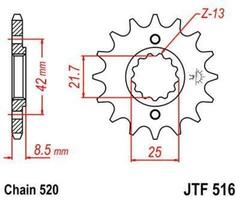 Звезда передняя JT JTF516.14 Kawasaki KLX250 EX250 ZZR250 250 D-Tracker