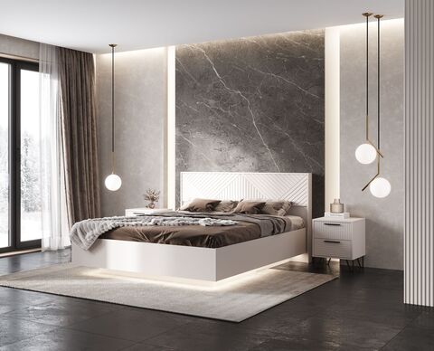 Кровать Флэш парящая 1,6м (ортопед металл) с подсветкой (Кашемир, Кашемир)