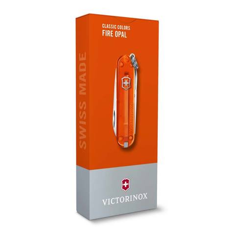 Нож-брелок Victorinox Classic SD Transparent Colors, Fire Opal (0.6223.T82G)
