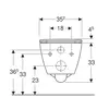 Geberit Smyle Square 500.685.01.2 Унитаз подвесной безободковый Rimfree® в комплекте с сиденьем (сэндвич) с плавным закрыванием SoftClose и быстросъемный кре