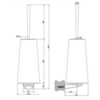 Gessi Cono 45419#299 Ершик подвесной, цвет: Black XL