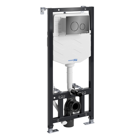 WasserKRAFT Aller 10TLT.010.ME.PB02 Инсталляция для унитаза с клавишей, цвет: чёрный
