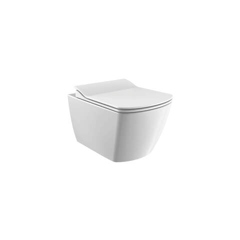 Creavit Elegant EG321-00CB00E-0000 Унитаз подвесной безободковый с биде, цвет: белый