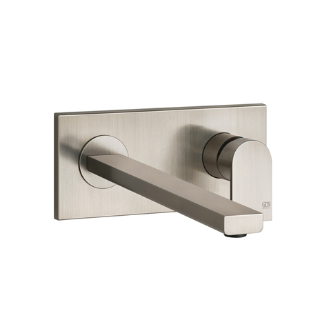 Gessi Emporio Via manzoni 44895#149 Bнешняя часть для настенного смесителя с длинным изливом, без донного клапана, цвет: Finox Brushed Nickel