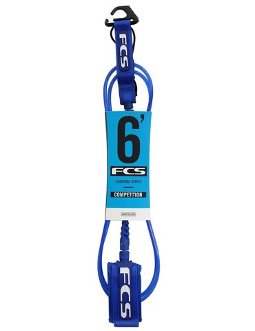 FCS 6' Comp Leash 5.5mm Blue Glass