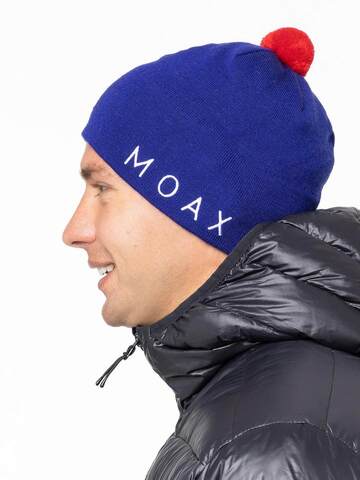 Лыжная шапка с шерстью Moax Tradition Sport сине-красная
