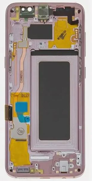 Средняя часть корпуса для Samsung Galaxy S8 с кнопками и шлейфами (SM-G950F) Розовая