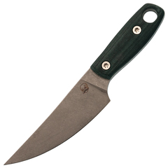 Фото Нож Barmaley Knives Буратино, сталь AUS-10Co, рукоять Микарта, зеленый