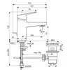 Ideal Standard Ceraplan BD212AA Смеситель H75 для раковины с пластиковым донным клапаном