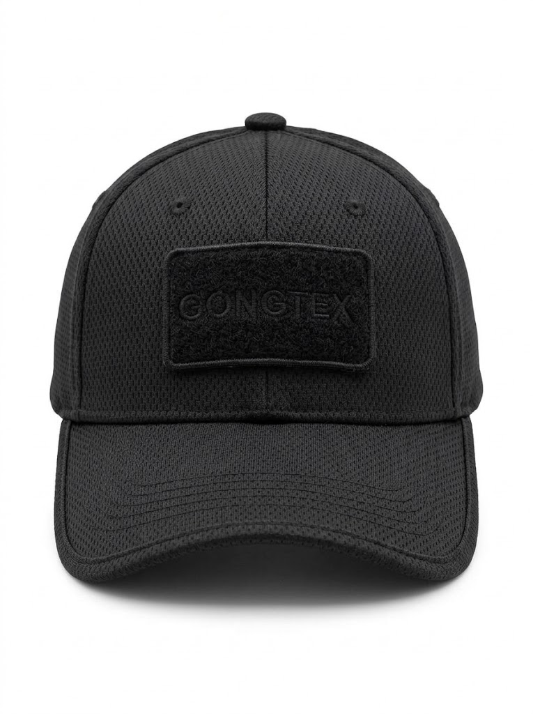Тактическая дышащая кепка GONGTEX — Black (Чёрная)