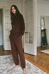 ZARA БАЗОВЫЕ БРЮКИ С МАНЖЕТАМИ, ШОКОЛАДНЫЙ