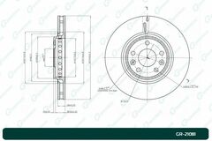 Диск тормозной вентилируемый G-brake  GR-21081