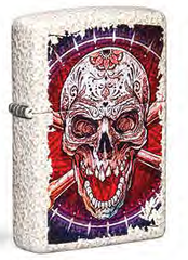 Фото Зажигалка ZIPPO Skull Design с покрытием Mercury Glass, латунь/сталь
