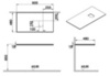 VitrA 65862 Столешница 90 см, правосторонняя, дуб