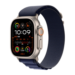 Умные часы Apple Watch Ultra 2 (2024) GPS + Cellular, 49mm, Natural Titanium Case with Navy Alpine Loop M, (Темно-синий)
