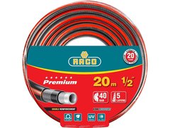RACO PREMIUM, 1/2″, 20 м, 40 атм, пятислойный, усиленный двумя слоями армирования, поливочный шланг (40300-1/2-20)