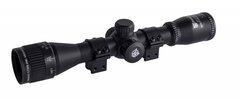Прицел Nikko Stirling серии MOUNTMASTER 4x32, Half MD, подсветка красн./зелен., АО, 2 кольца на 11мм