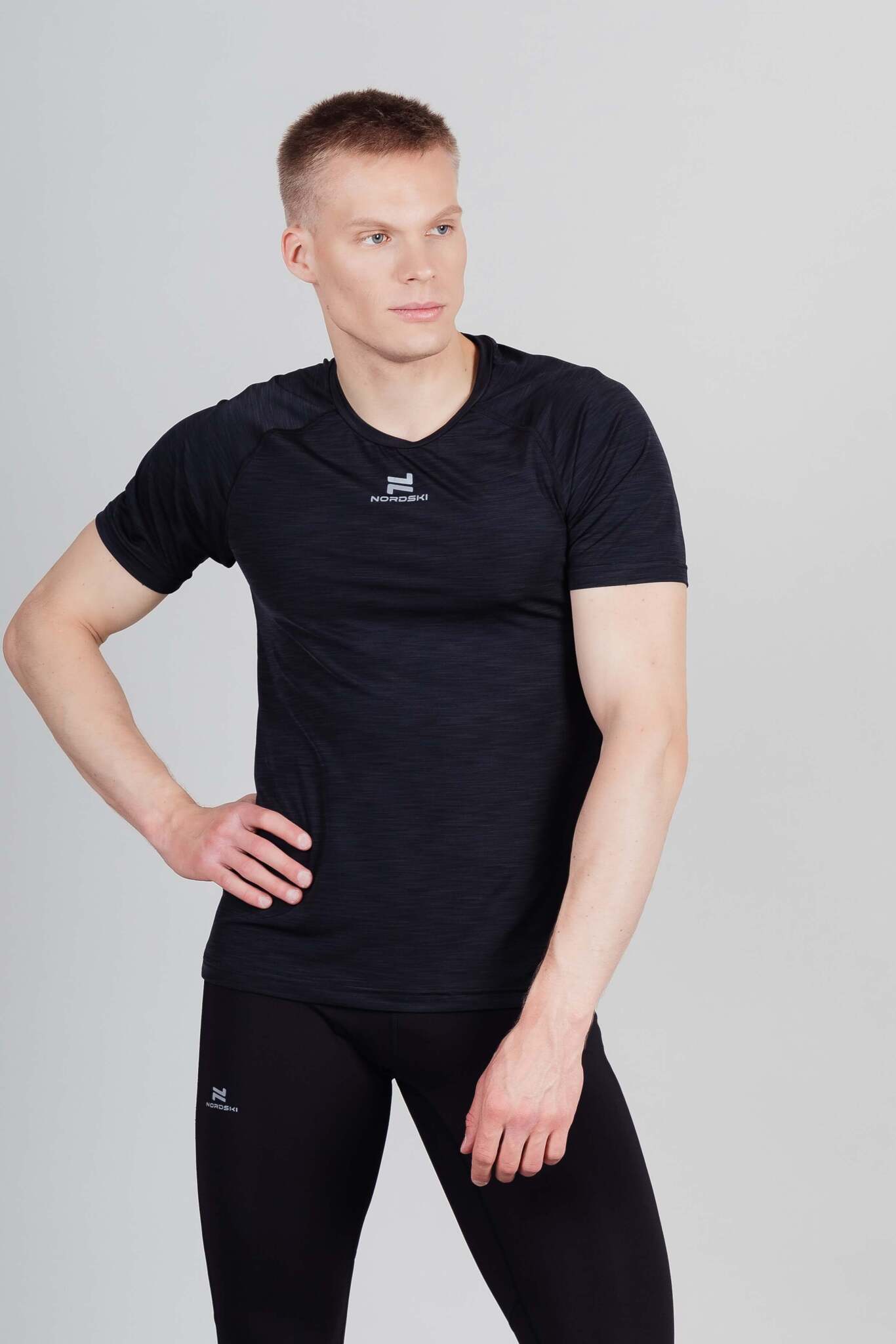 Мужской комплект для бега Nordski Pro total black - 3