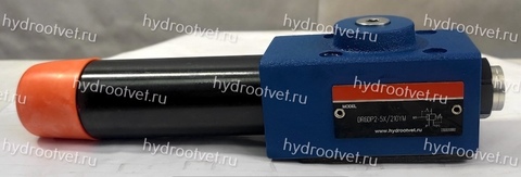Фото DR6DP2-5X/75Y - Редукционный клапан Ду 6 трехлинейный, прямого действия с давлением настройки до 75 бар, с элементом регулировки: 2 = винт, обратный клапан - есть