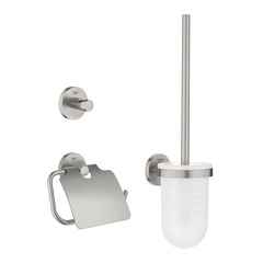 Набор аксессуаров GROHE Start 3 в 1 (туалетный ершик, крючок для банного халата, держатель для туалетной бумаги с крышкой) 41204DC0