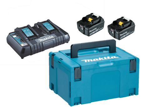 Два аккумулятора BL1850B и зарядное устройчтво DC18RD Makita 197629-2