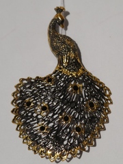 Пава  (кольцо + серьги из серебра)