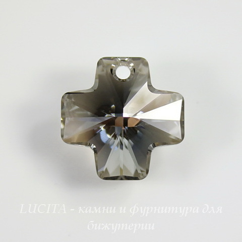 6866 Подвеска Сваровски Крестик Crystal Metallic Silver (20 мм) ()