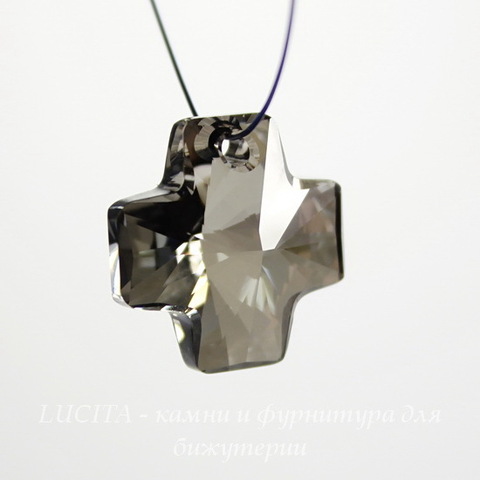 6866 Подвеска Сваровски Крестик Crystal Metallic Silver (20 мм) ()