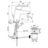 Ideal Standard Ceraflex B1708AA Смеситель для раковины однорычажный с донным клапаном