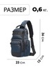 Картинка рюкзак однолямочный Ozuko 9805 Blue - 2