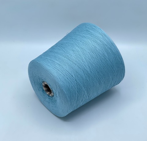 Бобинная пряжа,Cotton combed, 2540м. 100%Хлопок, Бирюзово-голубой(678), 39294
