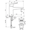 Ideal Standard Ceraplan BD229AA Смеситель H90 для раковины с независимым нажимным металлическим донным клапаном