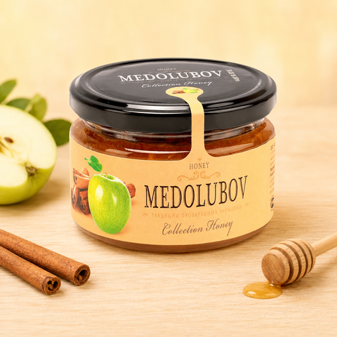Крем-мёд MEDOLUBOV «Яблоком и Корицей», 250 мл