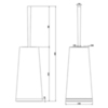 Gessi Cono 45443#299 Ершик напольный , цвет: Black XL