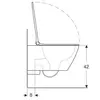 Geberit Smyle Square 500.685.01.2 Унитаз подвесной безободковый Rimfree® в комплекте с сиденьем (сэндвич) с плавным закрыванием SoftClose и быстросъемный кре