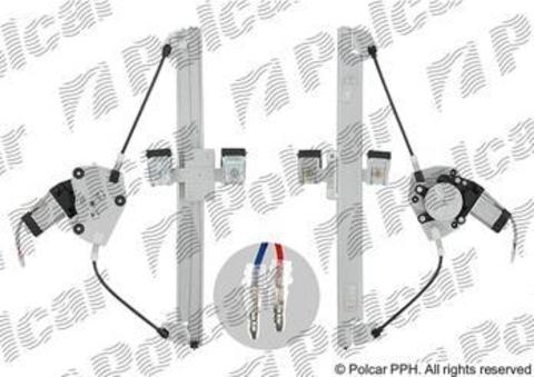 69A1PSE2 Стеклоподъемник Skoda Citigo, Seat Mii и Volkswagen Up (2011 - н.вр.) передний правый электрический Polcar