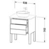 Duravit Luv LU956506060 База напольная, 743x688x450,1 выдв.ящик,1 выдв.ящик, цвет серо-коричневый шелковисто-матовый