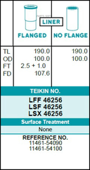 Гильза блока цилиндров TEIKIN LFF46256 (4шт/упак) хонингованная